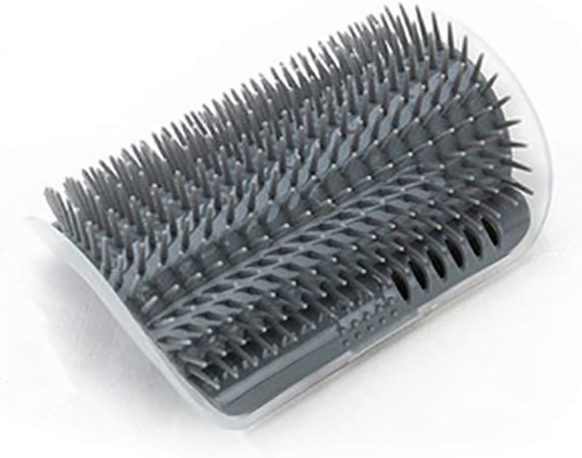 g-oo-d Cat Self Groomer with Catnip/Corner Wall Brush/Dog and Cat Corner Groomer/Wall Corner Massage Comb (Black)