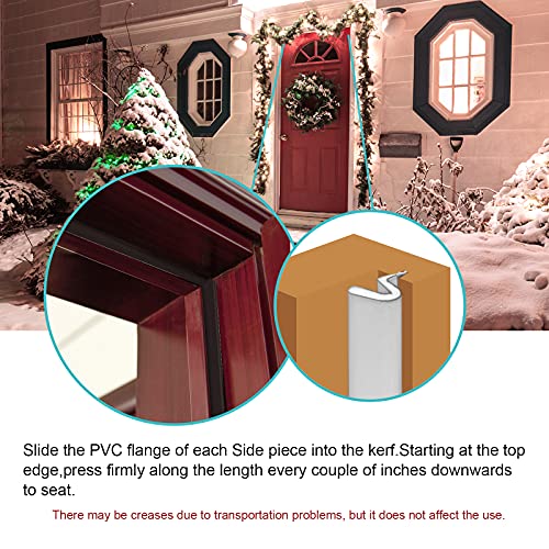 Weather Stripping Seal Strip For Doors "Q" Foam,Hard Flange Card Slot Installation Seals Large Gap, Easy Cut To Size (26Feet, White) #TOP3