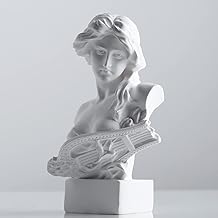 Musical Greek Goddess Statue Decor,6 Inch Roman Bust Sculpture Home Decor,White Resin Artemis Statues for Home Decor Coffee Table Office Living Room Collection Figurines Greek Mythology Art Decoration