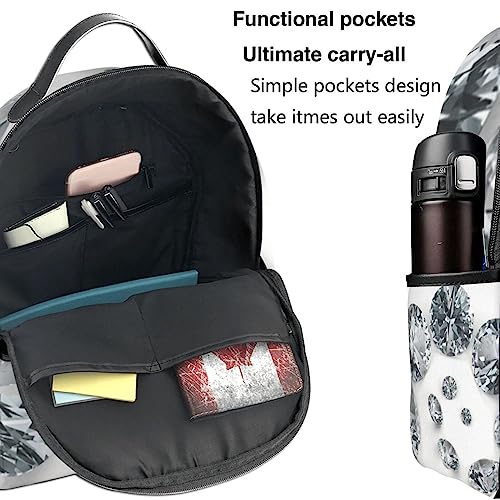 Sac à dos de travail BAFAFA chic imprimé diamant pour ordinateur