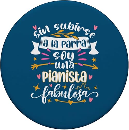 Miniatura 3 de Una Pianista Fabulosa Divertido Mujer Ideas Música de Piano PopSockets Standard PopGrip