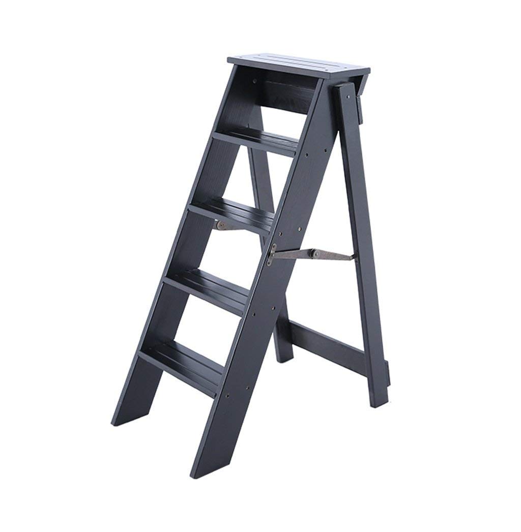 Tabouret pliant en bois massif 5 marches au design élégant et durable pour votre intérieur
