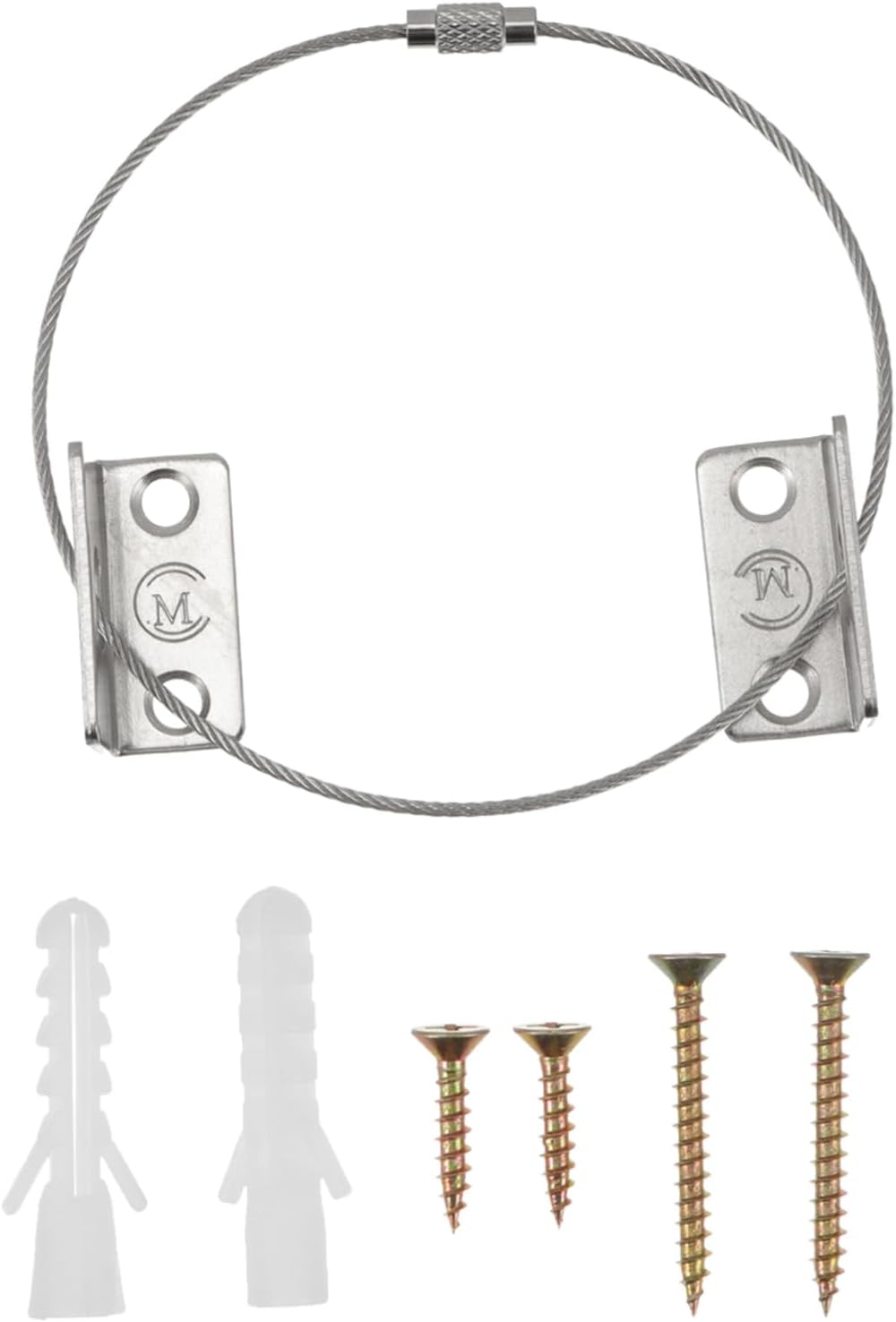 Kisangel 6 Sets Baby Safety Furniture Anti-falling Connectors for Cabinets and Dressers Metal Tip-over Prevention Straps for Childproofing Furniture