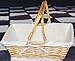 Vintiquewise(TM) Rectangular Willow Basket with White Fabric Lining