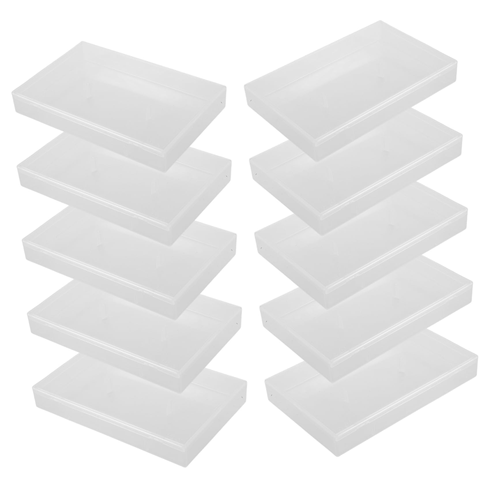 Alipis 10pcs Clear Audio Cassette Storage Cases Retro Design Music Tape Holder for Organizing Voice Recordings for Collectors and Home Use