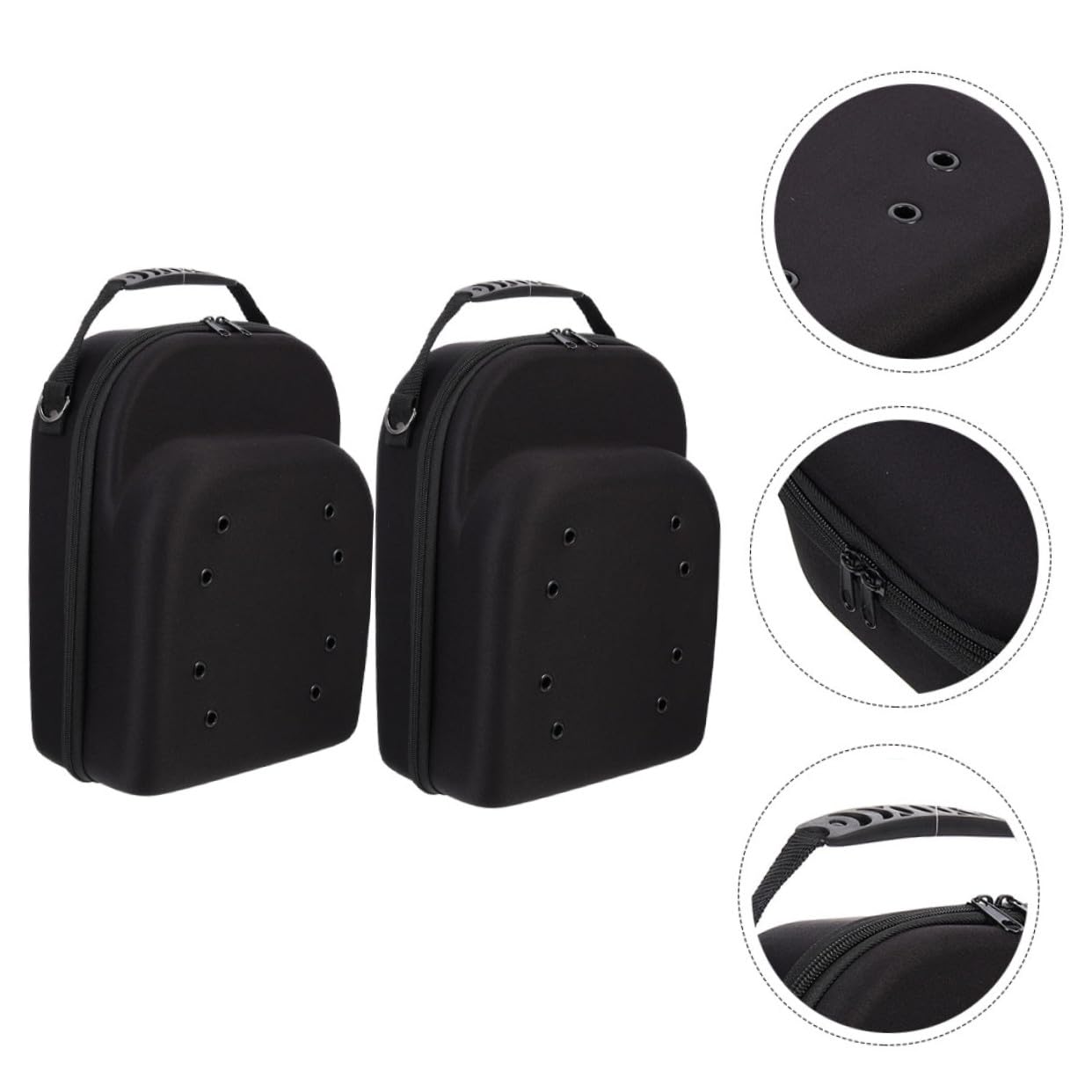 Caja Organizadora Eva para Gorras de Béisbol, 2 Unidades, Negro, Adecuado para Viaje