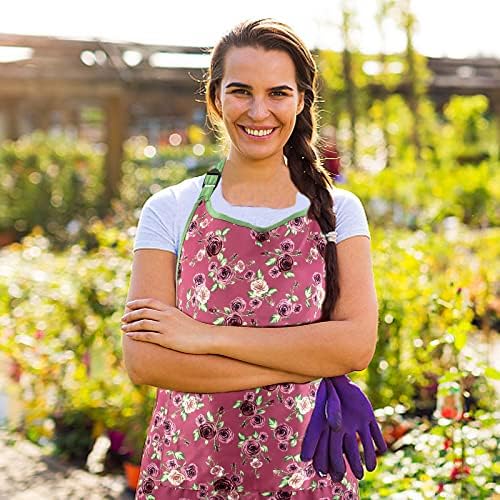 Oxford Cloth Garden Apron, Multi-function Women Man Work Apron with Multiple Pockets Adjustable Neck Strap Waist Ties,Wear-resistant Gardening Tool Aprons