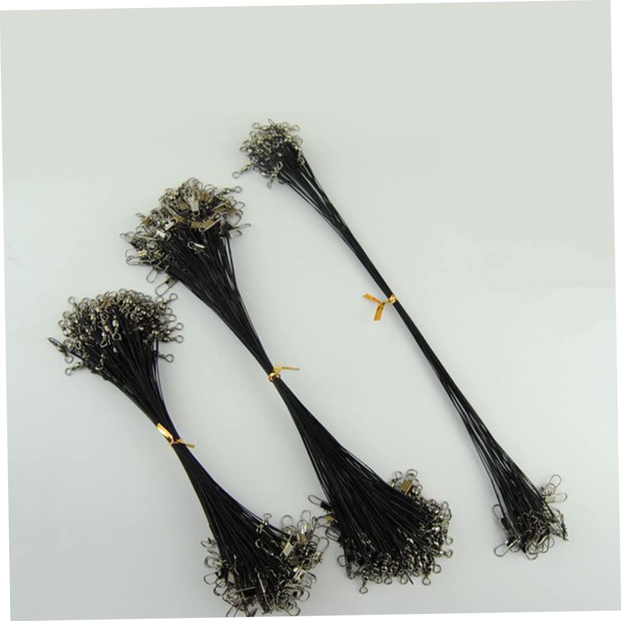 Abaodam 50 Pcs Fishing Leader Wire Wear-Resistant and Anti-Bite Steel Wire 30CM Main Line for Outdoor Fishing Accessories for Angling and Lure