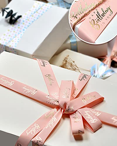 10 Yard Verjaardagscadeau inpaklint Bronzing en bedrukking decoratief lint Linten Voor Geschenken Wrap Craft Stof… - Image 8