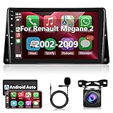 【Inalámbricos Apple Carplay & Android Auto 】 Este Autoradio Android de 2 Din para Megane 2 2008 puede elegir una conexión por cable o inalámbrica a Carplay o Android Auto, conectarse a un teléfono celular Apple, acceder a la agenda del teléfono celular, correo electrónico, notificaciones, mapas de navegación, música, videos y otra información acceder y obtener control por voz. Android Auto puede acceder al teléfono y la unidad Android del usuario, acceder a la libreta de direcciones del teléfono móvil, música, etc.