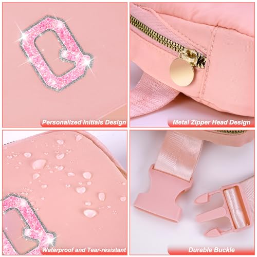 Image of Uygafly Graduation Gifts for Teens Kids Daughter Sister Her - Birthday Gifts for 3 4 5 6 7 8 9 10 11 12 13 Year Old Girls,Fanny Pack Crossbody Bag Belt Bag Cute Trendy Stuff | Peach,Initial Q