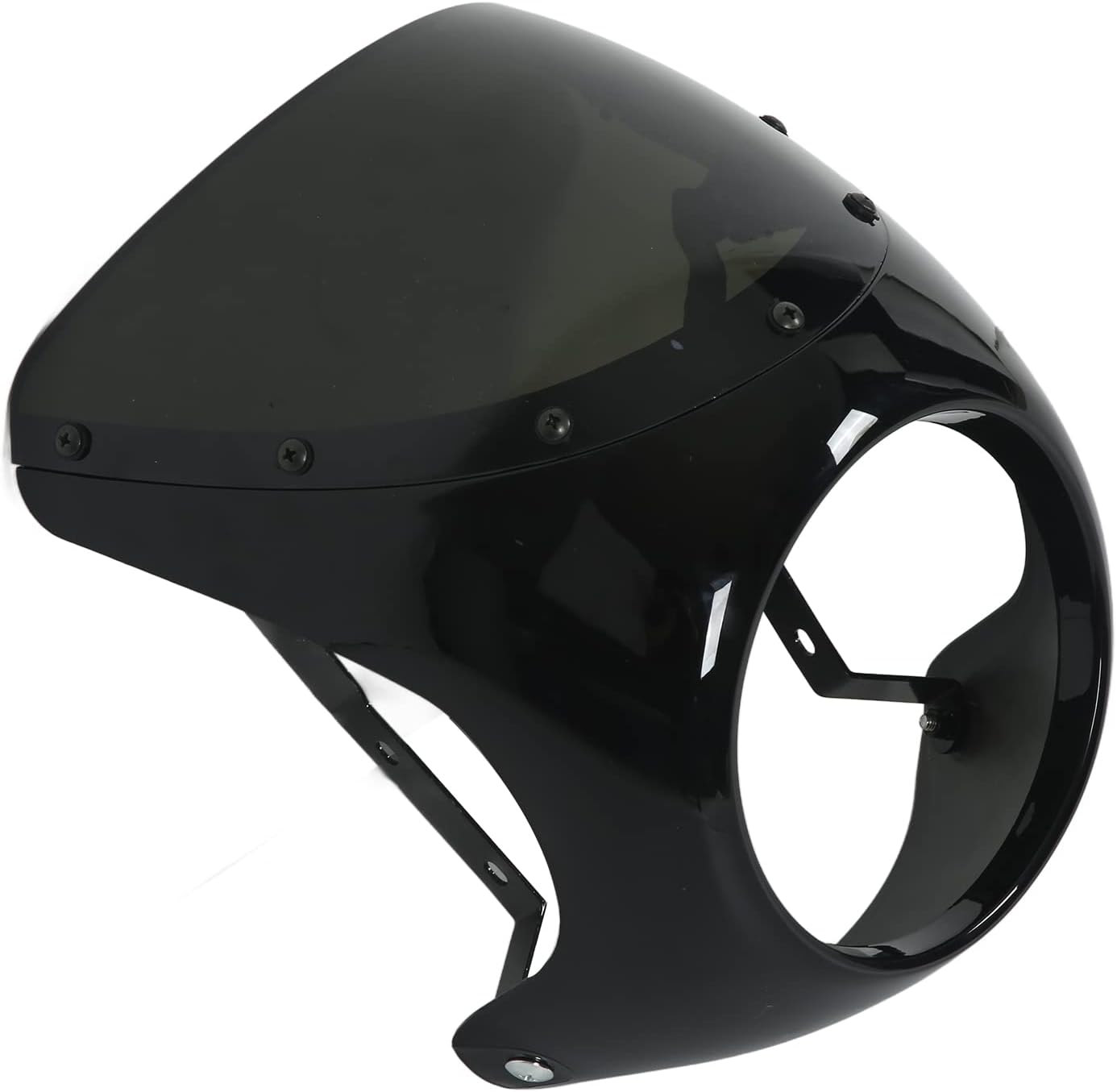 7in Motorcycle Headlight Fairing Protective Windshield Universal for Most Motorcycles Round Headlamp Matte Black Glossy Black Others 7in Motorcycle Headlight Fairing Protective Windshield Universal for Most Motorcycles Round Headlamp Matte Black Glossy Black Others