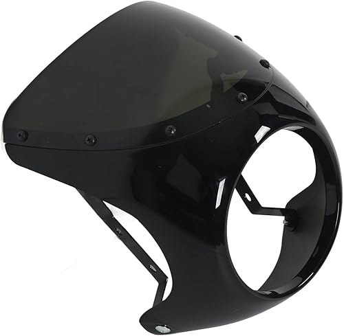 Faro delantero de motocicleta de 7 pulgadas, parabrisas protector universal para la mayoría de las motocicletas Faro redondo negro mate negro
