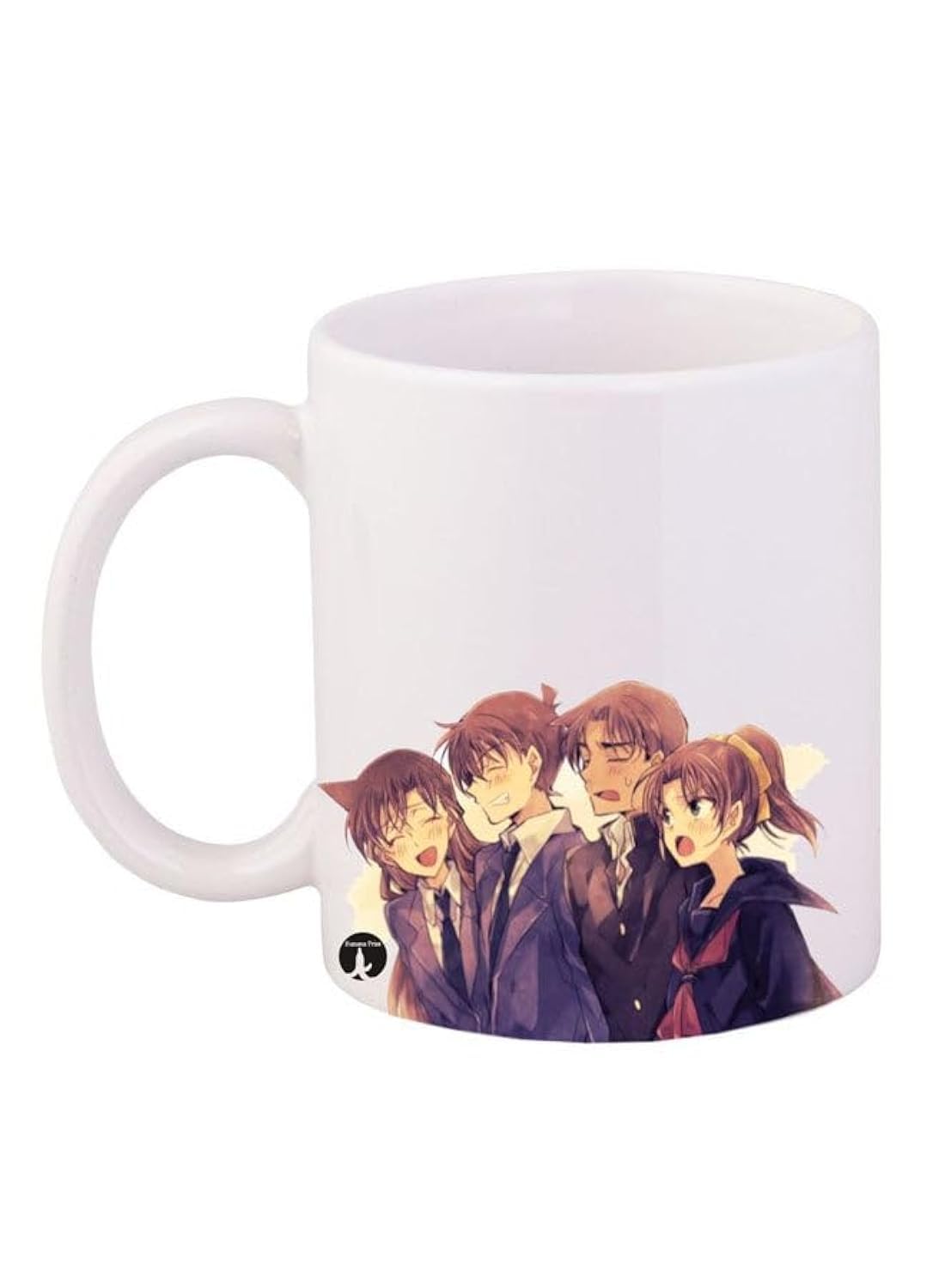 RYN Anime Detective Conan Printed Mug White/Brown/Blue 11Ounce - RYNmg9202
