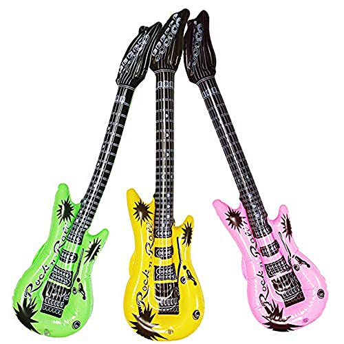 Dr.dudu Inflatable Guitar, Waterproof Assorted Colors Party Decoration (6Pack) #TOP3