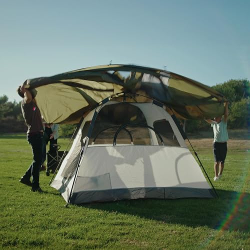 Boden des Night Cat Zeltes mit PE-Material und verstärkten Nähten im Detail. - Detailansicht von Night Cat 4 Personen...
