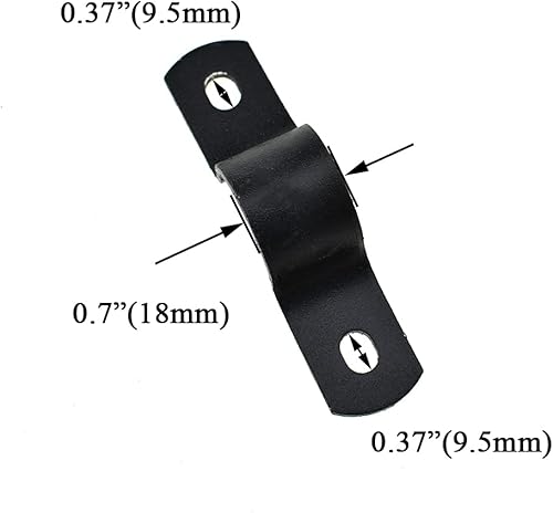 Miniatura 10 de Hahiyo Abrazaderas de soporte de tubo en U de dos agujeros, 1.575 in, resistente, sin óxido, brillante, fuerte, resistente al viento, sin afilado,