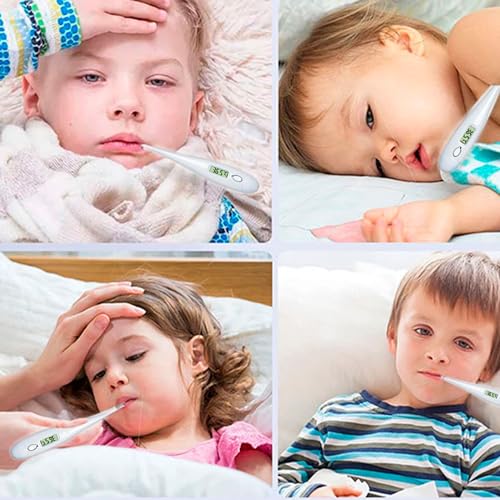 Termômetro Digital Clínico Febre Infantil Ponta Rígida Branco Saúde