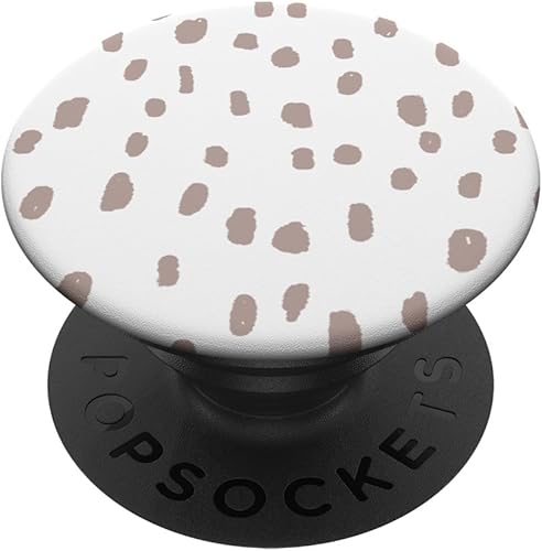 PopSockets estéticos intercambiables con patrón dálmata, color blanco, color tostado, mínimo, neutro, PopSockets