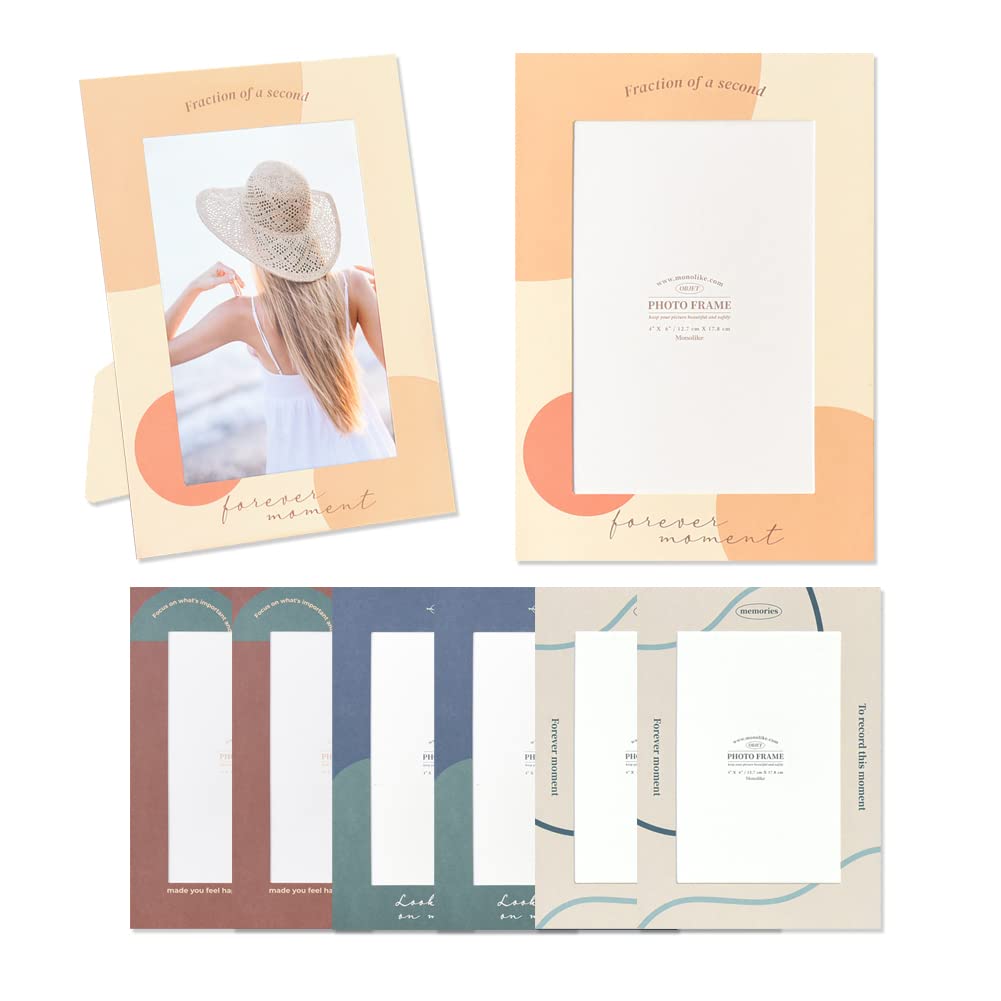 Monolike Standing Design Paper Photo frame 4x6 Objet 8p - Fits 4x6 Pictures