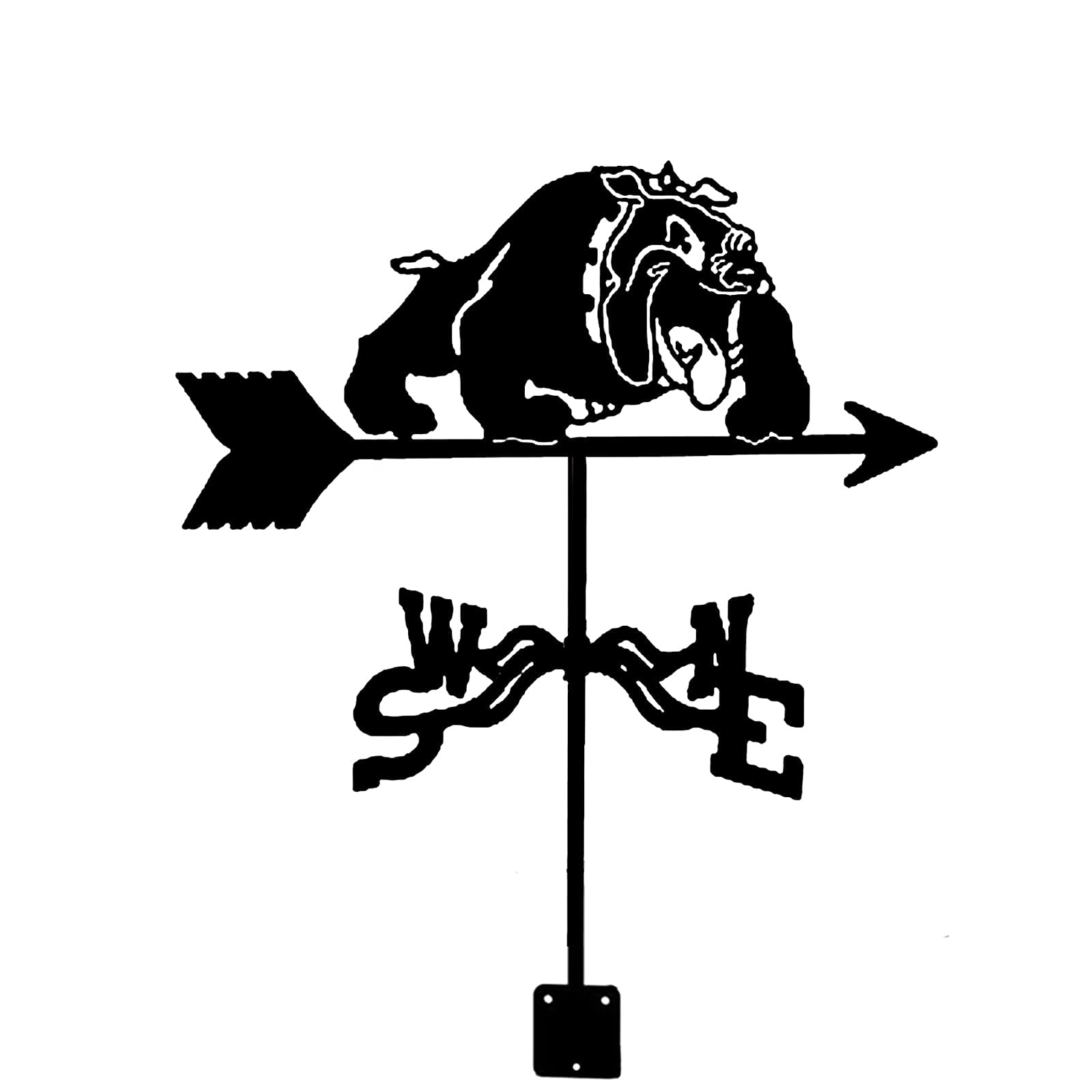 Weathervane Measuring Tools Weather Vane Stainless Steel Weathercock Wind Direction Indicator for Garden Patio Yard Ornament (Color : Bulldog)