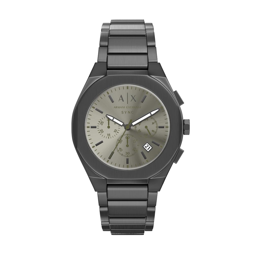 Armani Exchange Men's 42MM Gun-Metal Stainless Steel Watch, AX4296