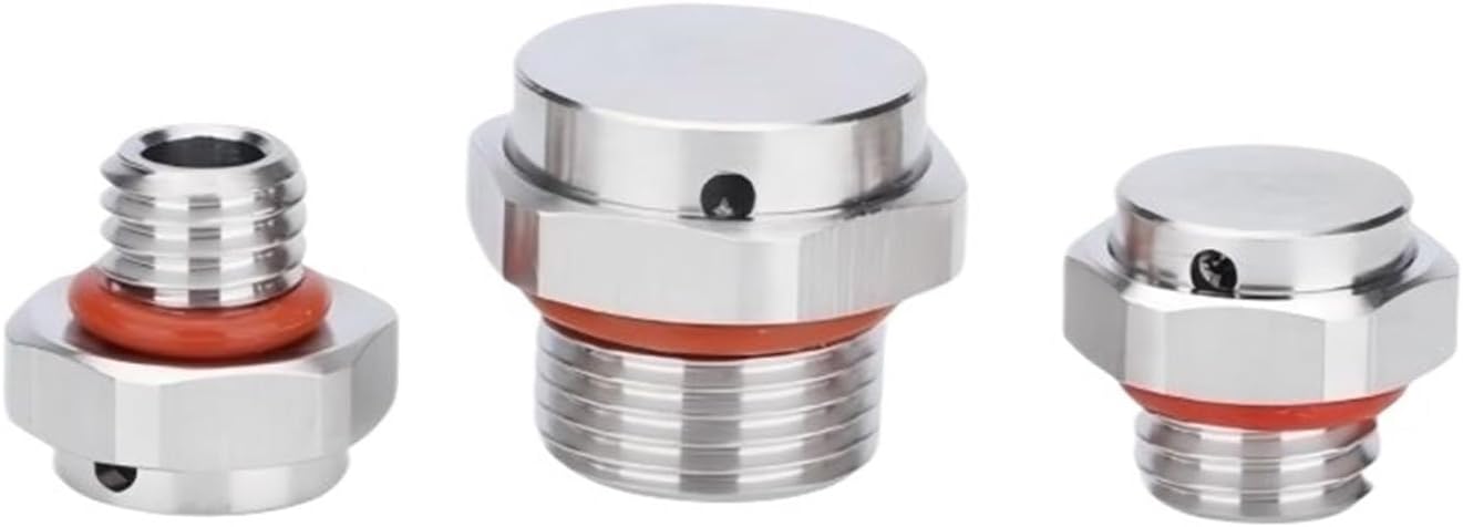 Waterproof Air Vent Valves 304 Stainless Steel Waterproof Vent Plug M5 M6 M8 M10 Automatic Venting Breather Valve(Brass,M6X1_5PCS)