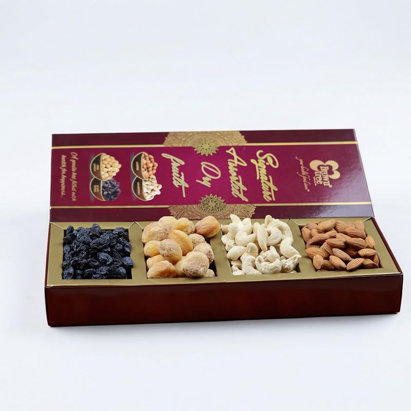 Image of Browntree Signature 4P-140g | Cashews, Almonds, Black Raisins, Apricots | Fresh & Healthy Dry Fruits | Perfect Gifts, Festivals & Corporate Hampers | Unique Gifts for all Celebration