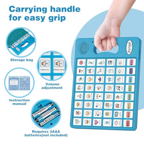 Joyreal AAC Device for Autism, Non Verbal Communication Tools for Speech Therapy & Stroke Rehab. Speech Communication Tablet, Autism Talking Aids with 8 Programmable Buttons & Adjustable Volume - Image 5