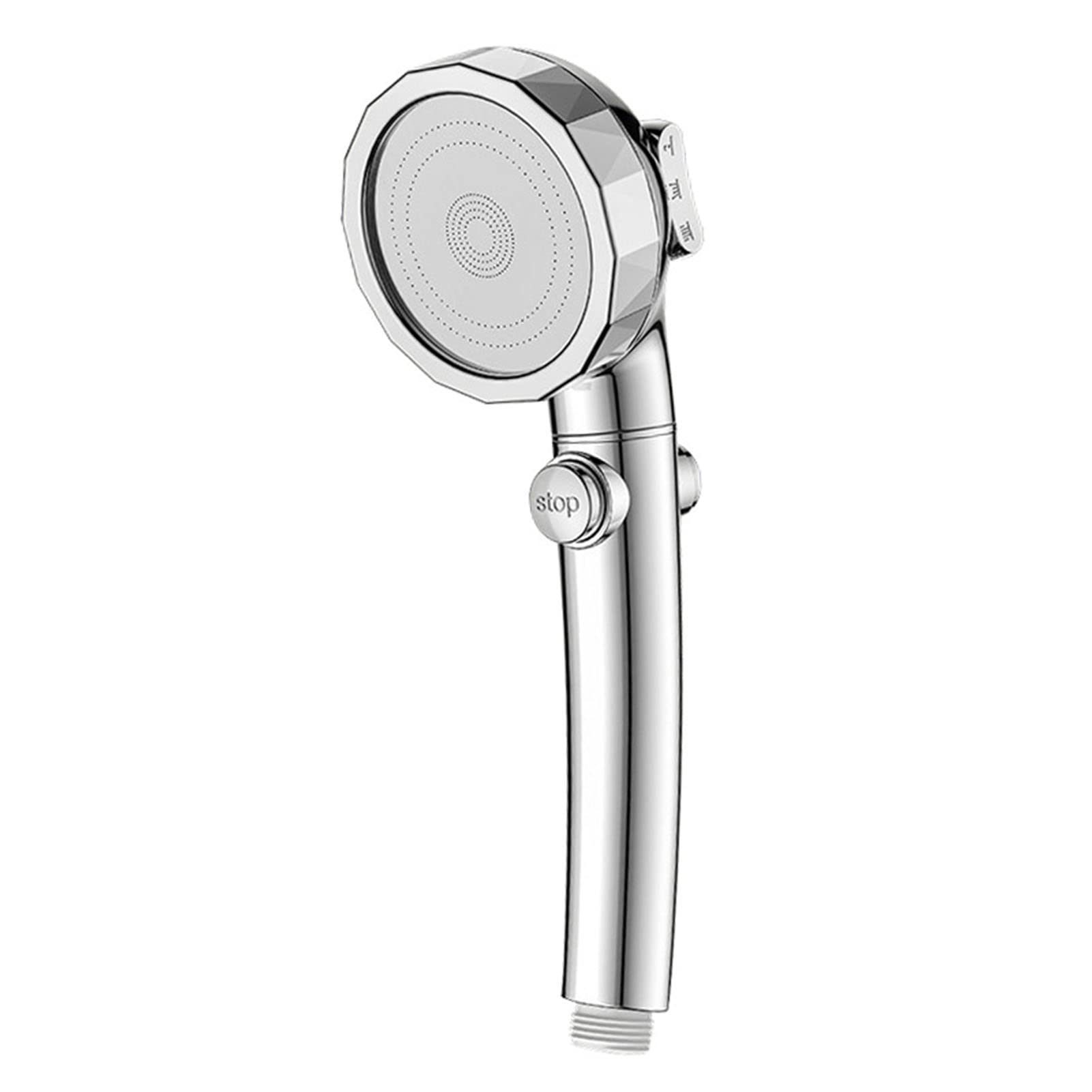 Pommeau de douche haute pression 3 modes avec bouton pause amovible