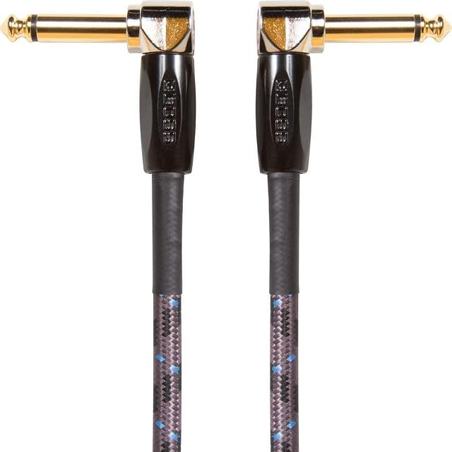 BOSS Bic-3Aa Patch/Pedal, Guitar, Bass And Instrument Cable. Angled 1/4-Inch Connectors, 3 Ft./1 M Length.