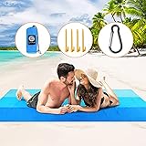 Beach Blanket Waterproof Sandproof 2 People 59'x78.7',Large Sand Free Beach Mat,Lightweight Pocket...
