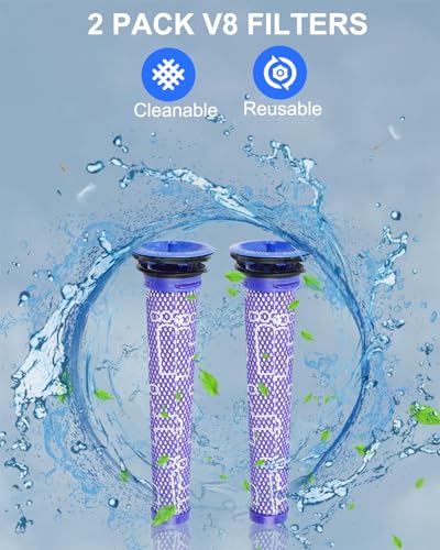 Nuova Waitley 6000Mah Batteria Per Dyson V8 SV10, Compatibile Con Dyson V8 Animal/Fluffy/Absolute Aspirapolvere Con 2 Filtro E 1 Cacciavite - 5