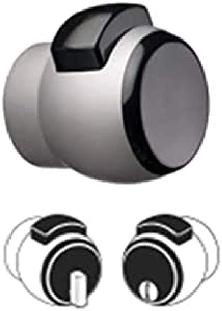 Bouton Nova Meroni N12NAGRSC argent sans loquet idéal pour la porte de votre salle de bain