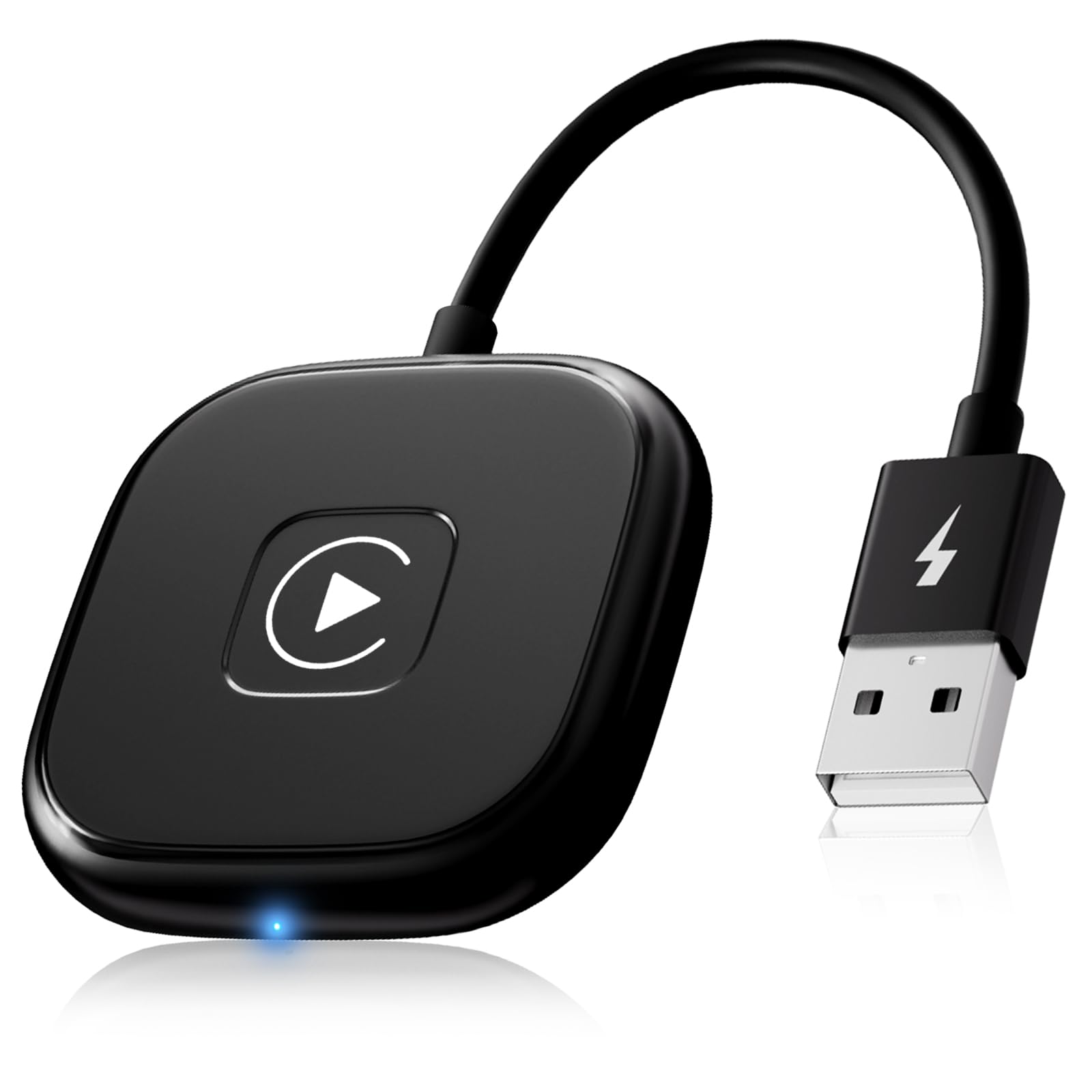 CarPlay Wireless Adapter, for Wired Apple CarPlay Wireless Adapter, Wireless CarPlay Adapter Compatible with Cars from 2016 & iPhone iOS 10+, Wireless CarPlay Car Connectivity Box, CarPlay Without