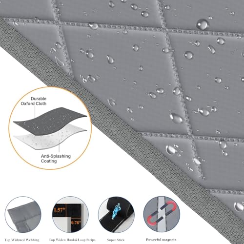 Rideau magnétique auto-absorbant pour isolation de cuisine - 5