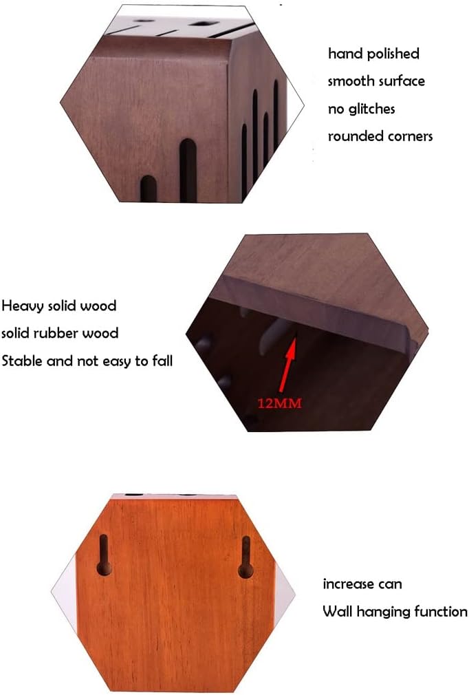 Utensils Holder Kitchen Knife Storage Holder Solid Wood Knife Household Table Rack Kitchen Warehouse Kitchen Utensils Organizer (Material: A