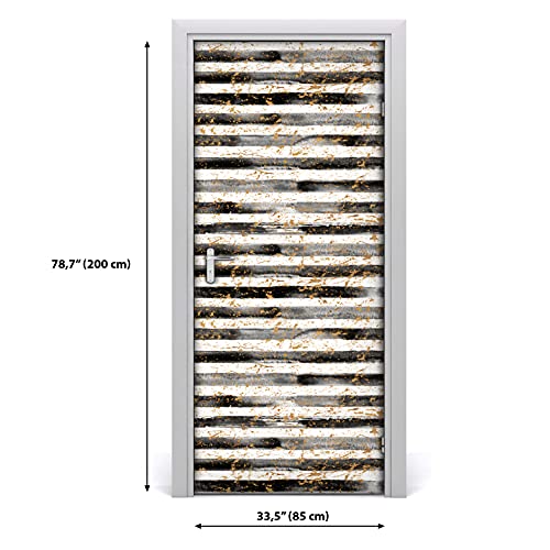Deco murale de qualite pour porte avec le papier peint 77x200 grunge - 4