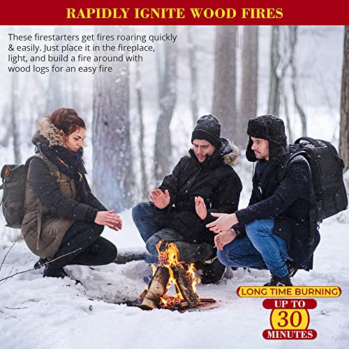 Duraflamme Firelighters For Indoor & Outdoor Use – Firelighter For Quick Ignition –Lighter For Barbecue Fire Pit Fireplace & Camp Fire - With Satisfying Customers Travel Tissue Pack (24 Pack) #TOP3