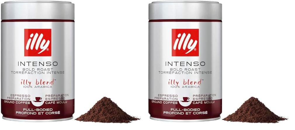 Coffee, Intenso Ground Coffee, Dark Roast, Made From 100% Arabica Coffee Beans, 250g (Pack of 2)