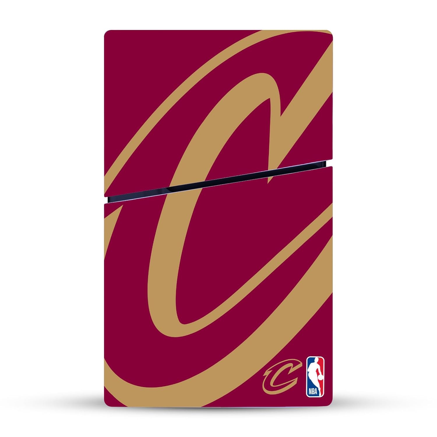 Head Case Designs Officially Licensed NBA Oversized Cleveland Cavaliers Logo Vinyl Sticker Gaming Skin Decal Compatible With Sony PlayStation 5 PS5 Slim Disc Edition Console & DualSense Controller