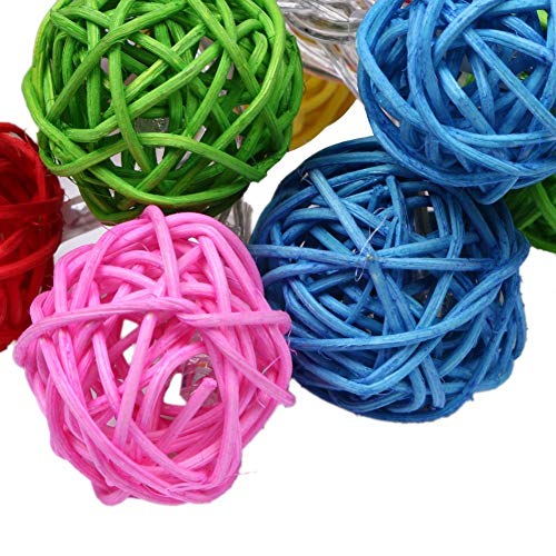 Image of KharidoLive 16 LED Mini Rattan Color Balls Decorative Fairy String Lights for Home Decoration (Warm White, Steady Lights, 3.2 Meter Long, 2 Pin Plug)