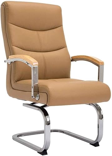 Silla de computadora ergonómica ajustable para oficina ejecutiva con borde de asiento de cascada, cuero regenerado (E)