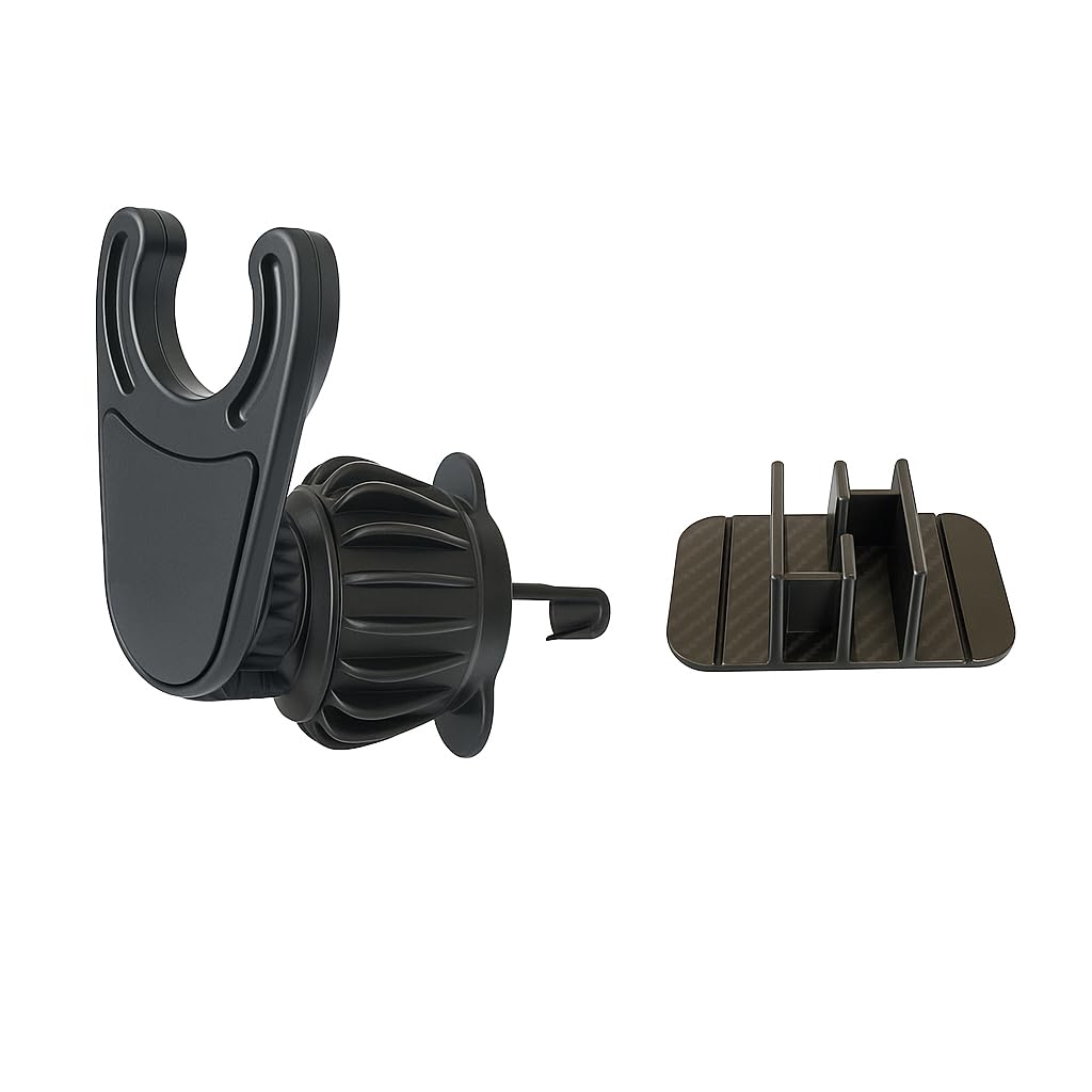MCCHJoy Supporto per cruscotto e bocchetta di ventilazione per PopSockets, adesivo 2 in 1 per cruscotto e installazione con gancio di ventilazione AC, regolabile e sicuro, supporto per telefono da