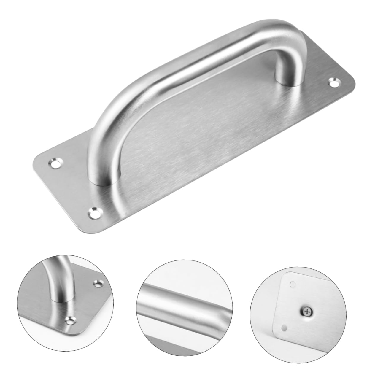 HOUDERCO Fire Door Handle Door Pull Handle Stainless Steel Silver