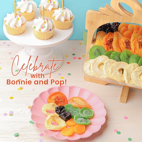 Image of Dried Fruit Birthday Gift Box, Gift Basket Assortment | Apple, Mango, Apricot and more | Great for Snacks, Healthy Gifts, Parties, Corporate, Sympathy, Holidays, Men, Women, Families | Bonnie and Pop