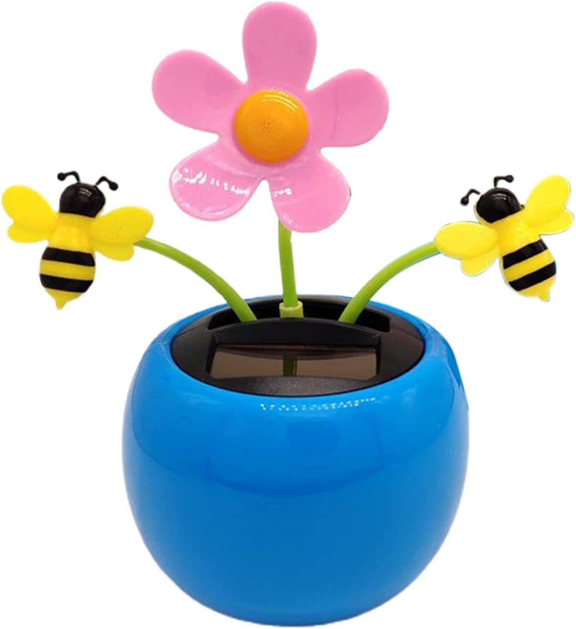 Solar Dancing Flower 14cm Solar Powered Dancing Flower Toys, Bee/Flower Car Swinging Dancing Toys, Solar Dancing Toy | Shaking Head Car Ornaments for Car Desk Decor, Solar Power Kits