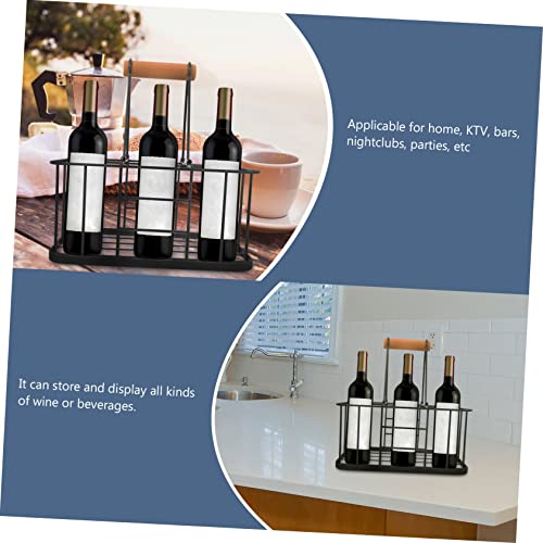 Soporte para botellas de 6 espacios en acero y sintético miniatura 7