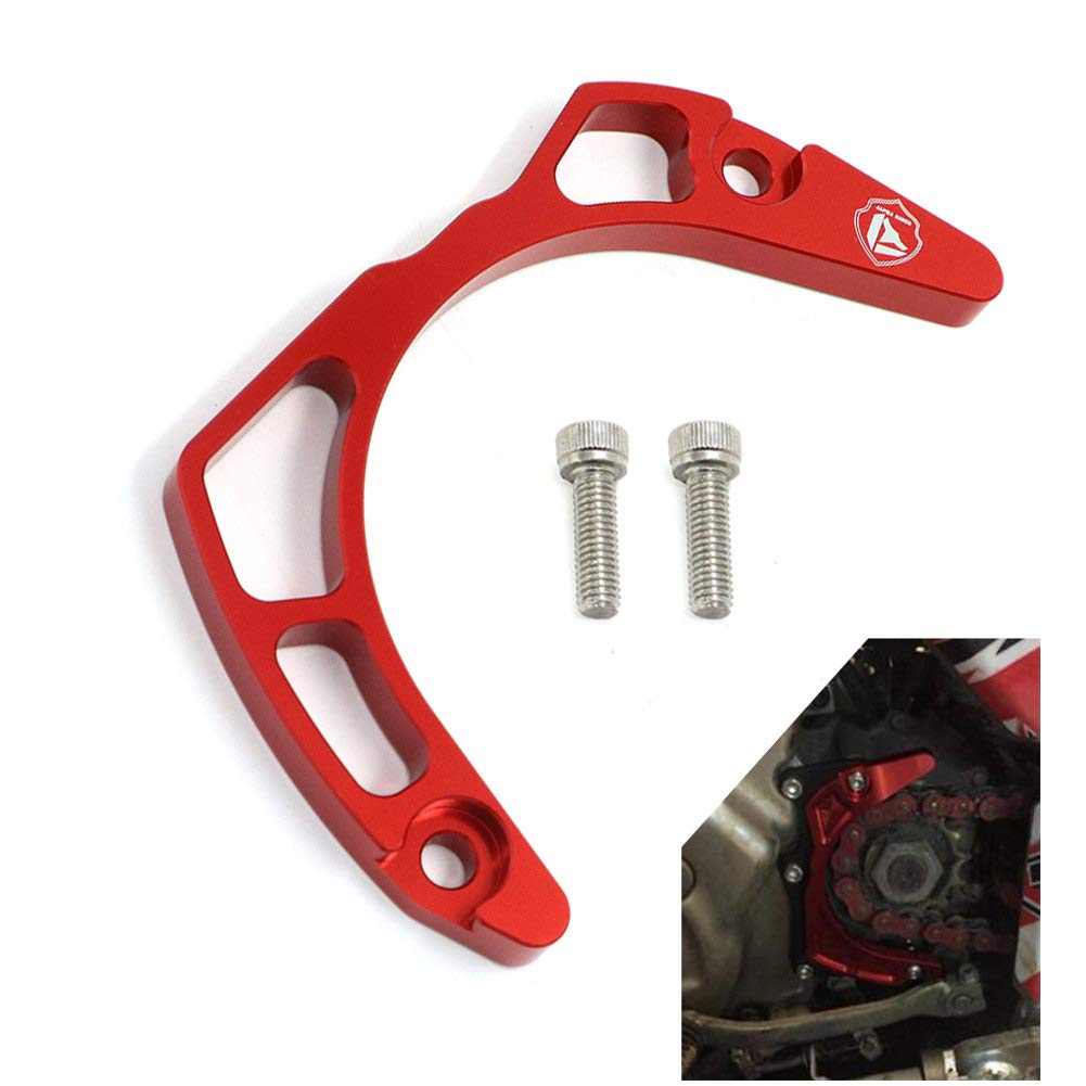 Cosmoska CNC Aluminum Case Chain Saver Guard Engine Cases Protection For Yamaha Raptor 700 GYTR 2007 Raptor 700R YFM700 2006-2019 Red Black Blue 1 Set ATV Parts Frame Slider Protection