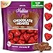 Madelaine Premium Chocolate Hearts Valentines Candy - Solid Milk Chocolate Heart Shaped Candy Wrapped In Italian Foil (Red, 1 LB)